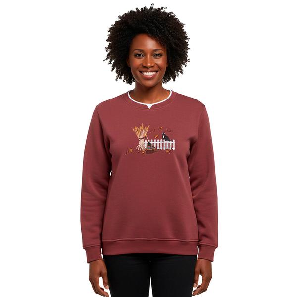 Petite Hasting & Smith Long Sleeve Cornstalk Fleece Sweatshirt