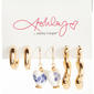 Ashley Hoop/Heart Drop 3pr. Earring Set - image 1
