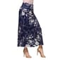 Womens 24/7 Comfort Apparel Navy Floral A Line Maxi Skirt - image 4