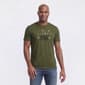 Mens Flag & 2 Star Camo USA Short Sleeve Tee - Military Green - image 1
