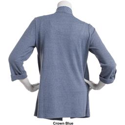 Plus Size Notations Long Sleeve Hacci 2Fer Top