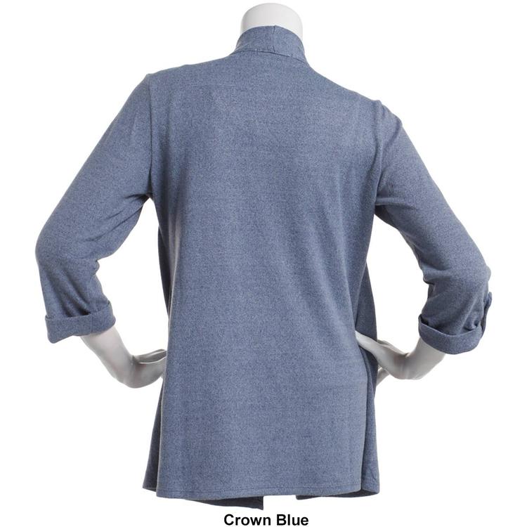Plus Size Notations Long Sleeve Hacci 2Fer Top
