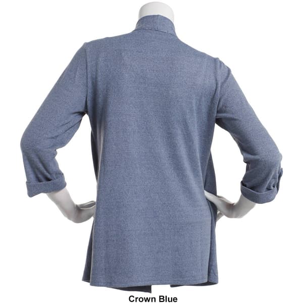 Plus Size Notations Long Sleeve Hacci 2Fer Top