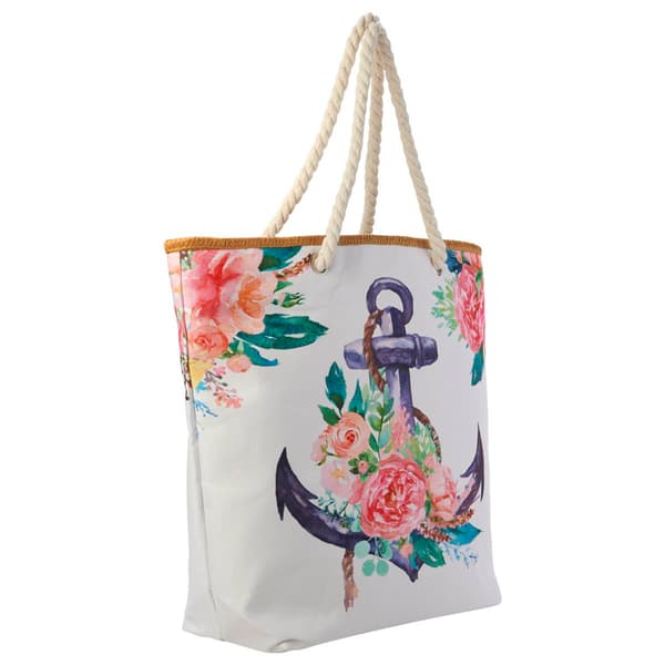 Renshun Anchor Floral Beach Tote