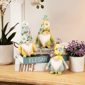 Northlight Mini Plush Gnomes with Floral Hat Spring - Set of 3 - image 1