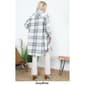 Womens Jade & Ivory Long Plaid Shacket - image 2