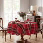 Threadmade Pocono Plaid Holiday Fabric Tablecloth - image 5