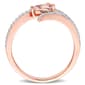 Gemstones Classics™ 10kt. Rose Gold Morganite & Diamond Wrap Ring - image 4