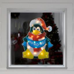 Northlight Seasonal Lighted Penguin Christmas Window Décor