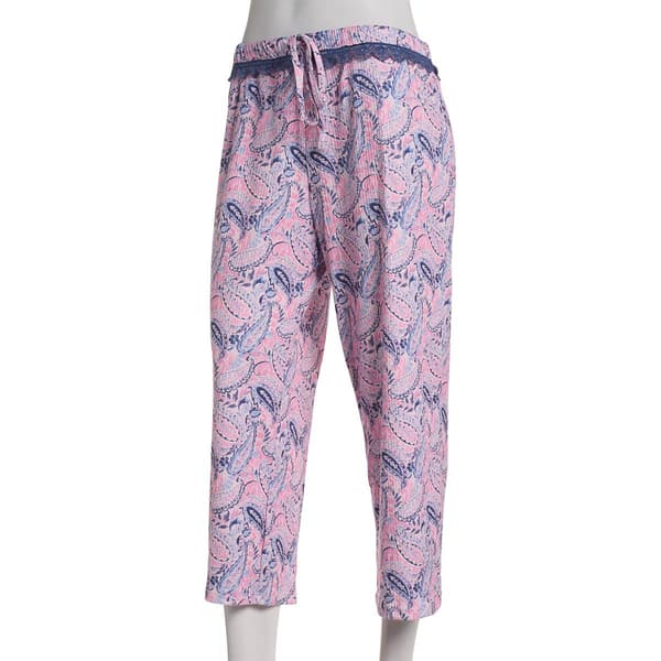 Plus Size Jessica Simpson Paisley Rib Capri Pajama Pants
