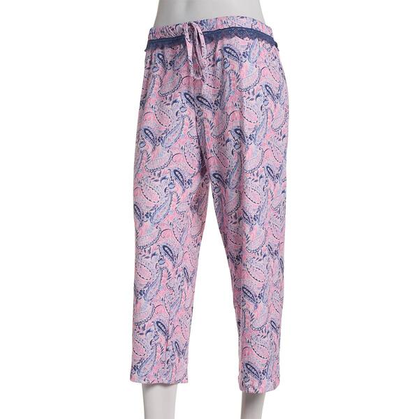 Plus Size Jessica Simpson Paisley Rib Capri Pajama Pants - image 