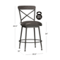 HH2 Home Decker Commercial Grade Counter Height Swivel Stool - image 6