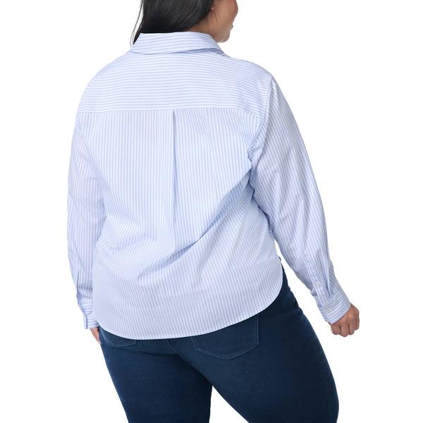 Plus Size Gloria Vanderbilt Livia Stripe Casual Button Down