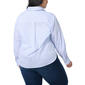 Plus Size Gloria Vanderbilt Livia Stripe Casual Button Down - image 2