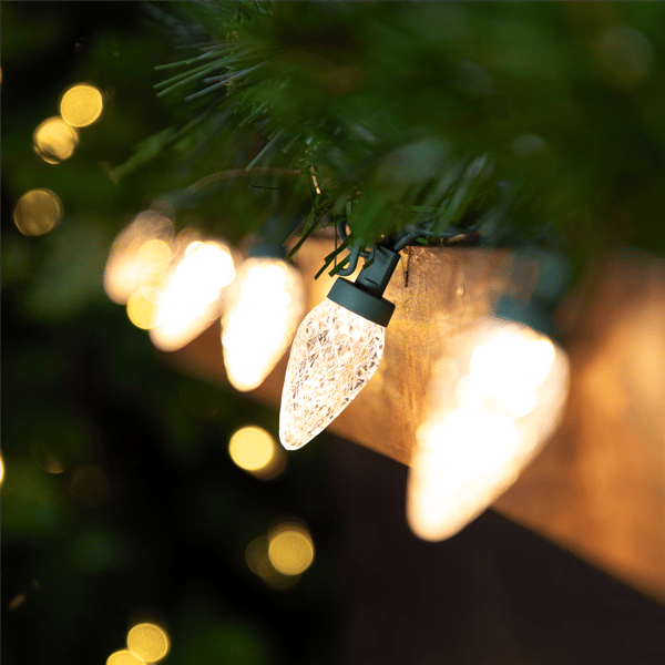 Northlight 20.25ft. Warm White LED Faceted C9 Christmas Lights