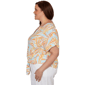 Plus Size Hearts of Palm Fun in the Sun Leaf Tie Front Blouse - image 3