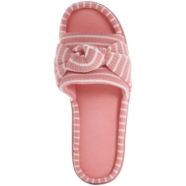 Womens Ella & Joy Stripe Knot Slide Slippers