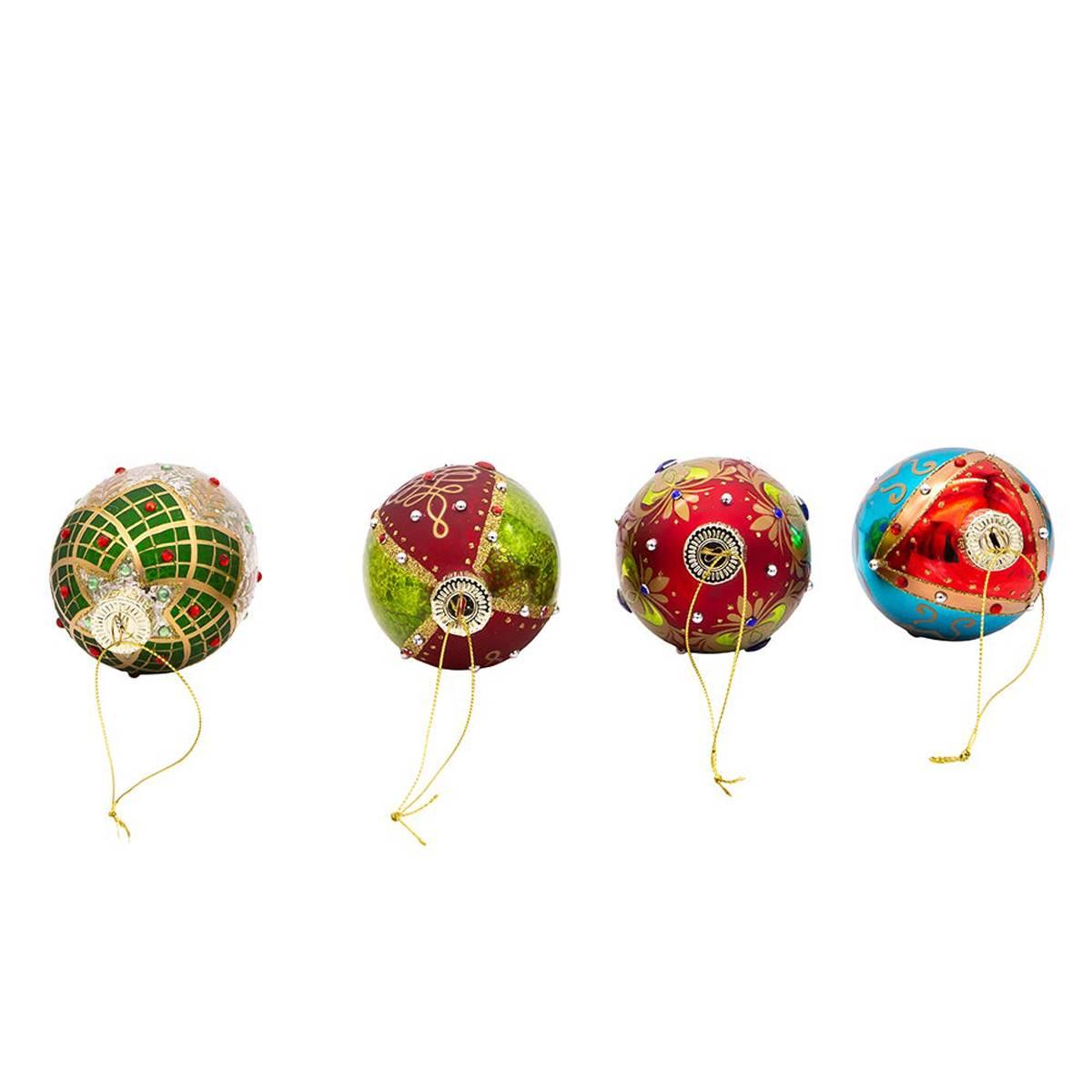 Kurt S. Adler 4pc. 65MM Glass Egg Ornament Set