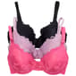 Juniors Plus Juicy Couture 3pk. Lace Bra w/Logo Band JC3972-3PKJ - image 1