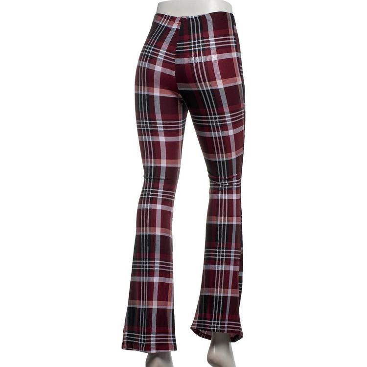 Juniors Jolie & Joy Kora Plaid Yummy Flare Leggings