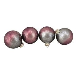 Northlight Seasonal 4ct. 80mm Glass Ball Christmas Ornaments