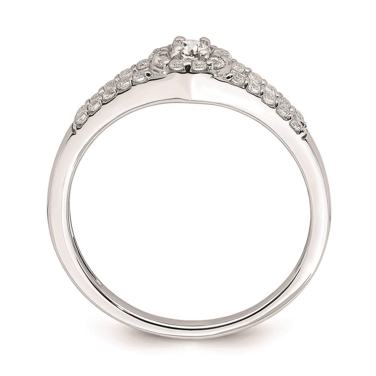 Pure Fire 10kt. White Gold Diamond Halo Engagement Ring