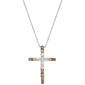 Le Vian(R) White Diamonds(R) & Chocolate Diamonds(R) Cross Pendant - image 1