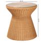 bali & pari Nina Bohemian Light Honey Braided Rattan End Table - image 6