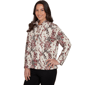 Petite Emaline Country Code Mock Neck Leopard Blouse - image 3