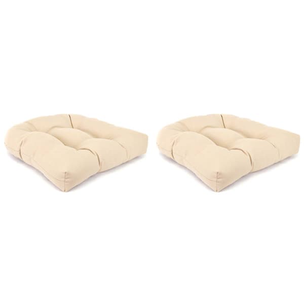 Jordan Manufacturing Antique Beige 2pc. Wicker Chair Cushions - image 