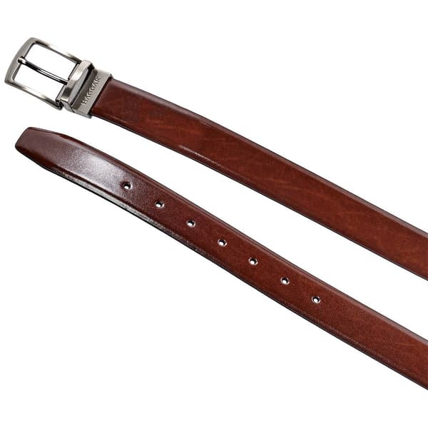Mens Haggar® 32mm Feather Edge Reversible Dress Belt-Brown/Black