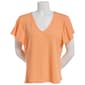 Womens New York Laundry Multi Rib Sleeveless Tee - Melon Coral - image 2