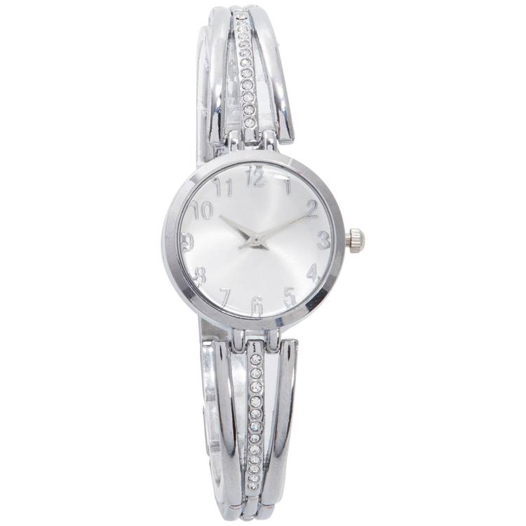 Womens Silver-Tone Case & Sunray Dial Watch - 14996S-07-B28