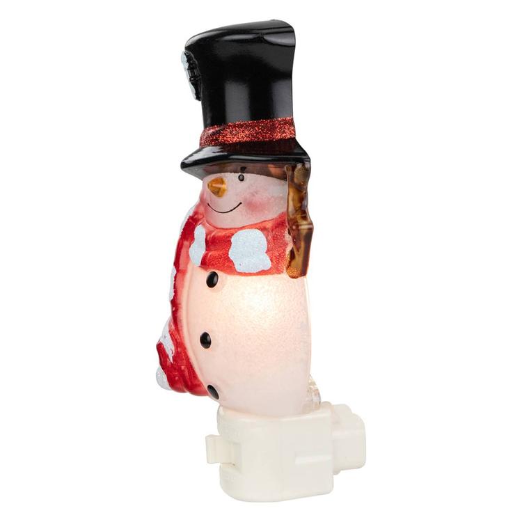 Northlight Seasonal Snowman w/ Black Top Hat Christmas Nightlight