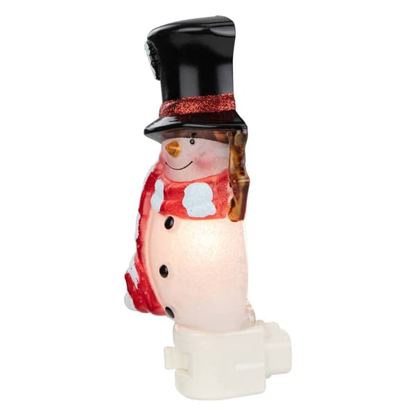 Northlight Seasonal Snowman w/ Black Top Hat Christmas Nightlight