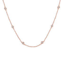 Diamond Classics&#40;tm&#41; Rose Gold 1ctw. Diamond Chain Necklace