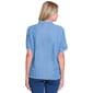 Petite Multiples Short Sleeve Double Fringe Trim Blouse - image 2