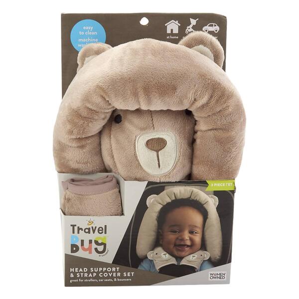 Baby Unisex Travel Bug Bear Heads Up Strap Covers Set - image 
