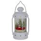 9 White Lantern Christmas Snow Globe with Red Truck and Trees - image 1
