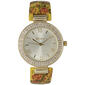 Womens Olivia Pratt Ceramic Floral Bangle Watch - 14611YELLOW4 - image 1