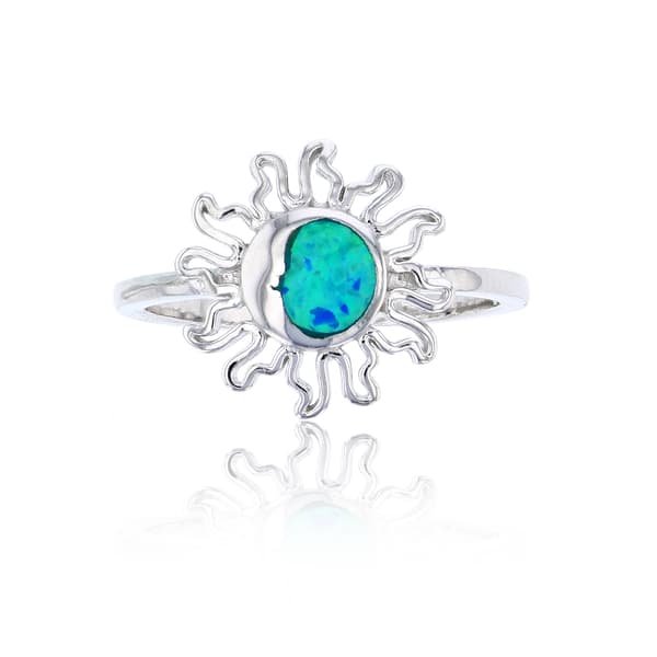Gemstone Classics&#40;tm&#41; Created Opal Sun Ring - image 