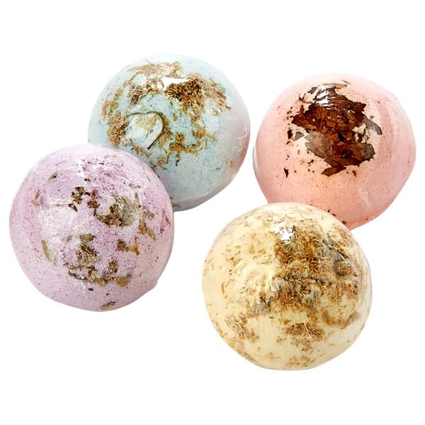 Maison De Base Dried Flowers Bath Fizzers - Set of 4