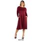 Plus Size 24/7 Comfort Apparel Long Sleeve Pleated Midi Dress - image 5