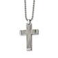 Mens Gentlemen's Classics&#40;tm&#41; Polished Wave Design Cross Necklace - image 1