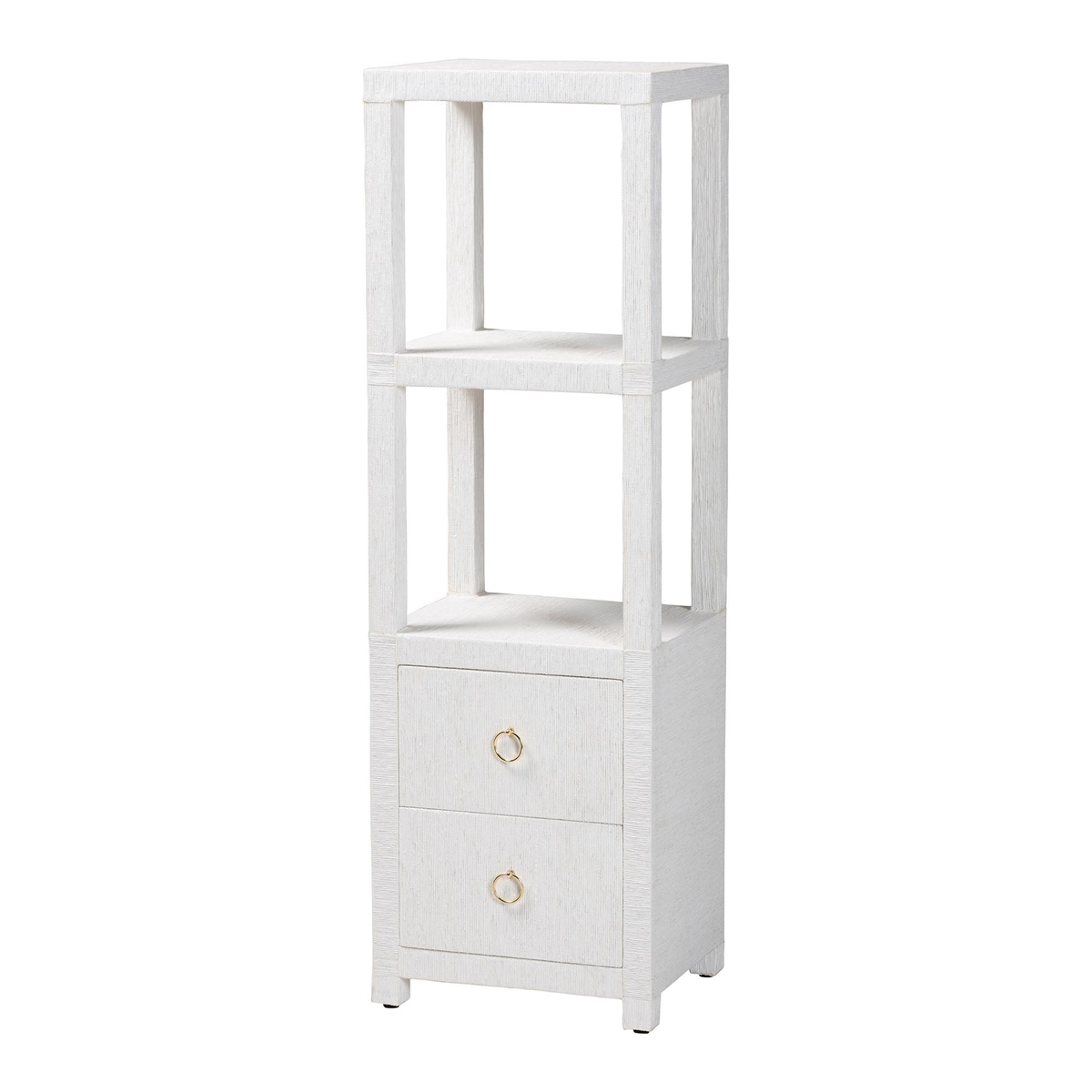 bali & pari Xavier Grasscloth Tall Storage Cabinet