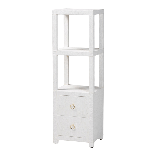 bali & pari Xavier Grasscloth Tall Storage Cabinet