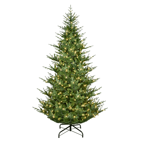 Puleo International 10ft. Pre-Lit Hillside Spruce Tree