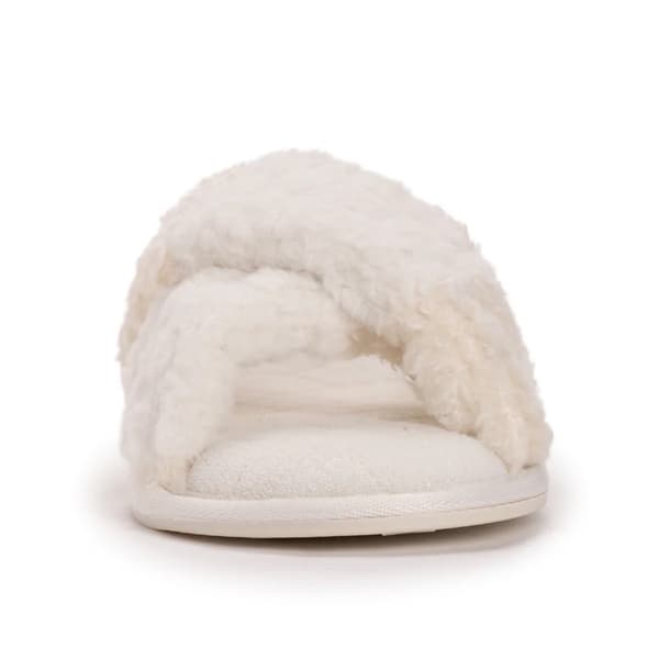 Womens Muk Luks Perley Criss Cross Slides
