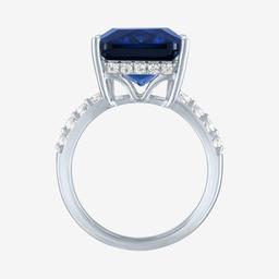 Gemstone Classics™ Lab Grown Sapphire Emerald Cut Cocktail Ring