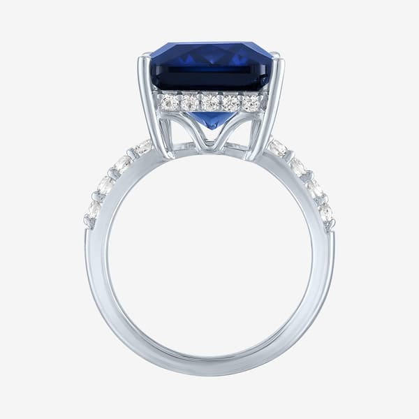 Gemstone Classics™ Lab Grown Sapphire Emerald Cut Cocktail Ring